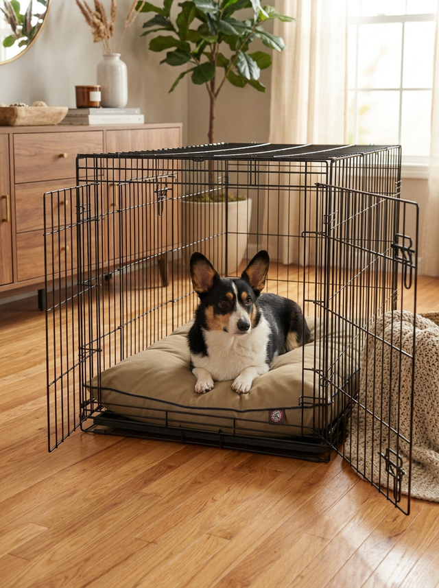 Feels like Home Bed for Mid to Large Pets in the dog crate
